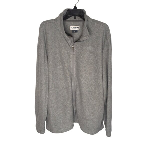 Magellan Outdoors Men's Jacket  Size XL Fleece Full Zip Classic Fit Grey Soft - Picture 1 of 9